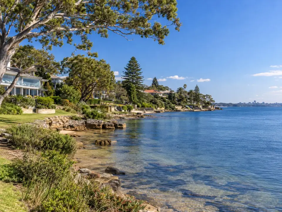 Foreshore homes and mature trees along Botany Bay